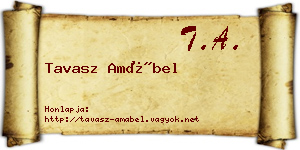 Tavasz Amábel névjegykártya